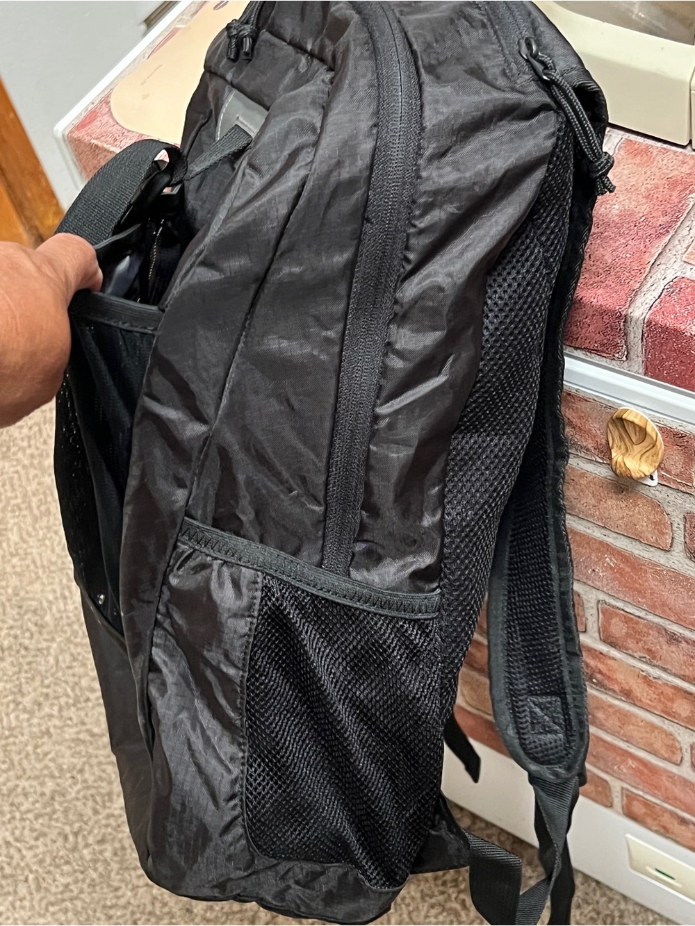 Eddie Bauer Black Stowaway Daypack with Front Bungee - Picture 5 of 7